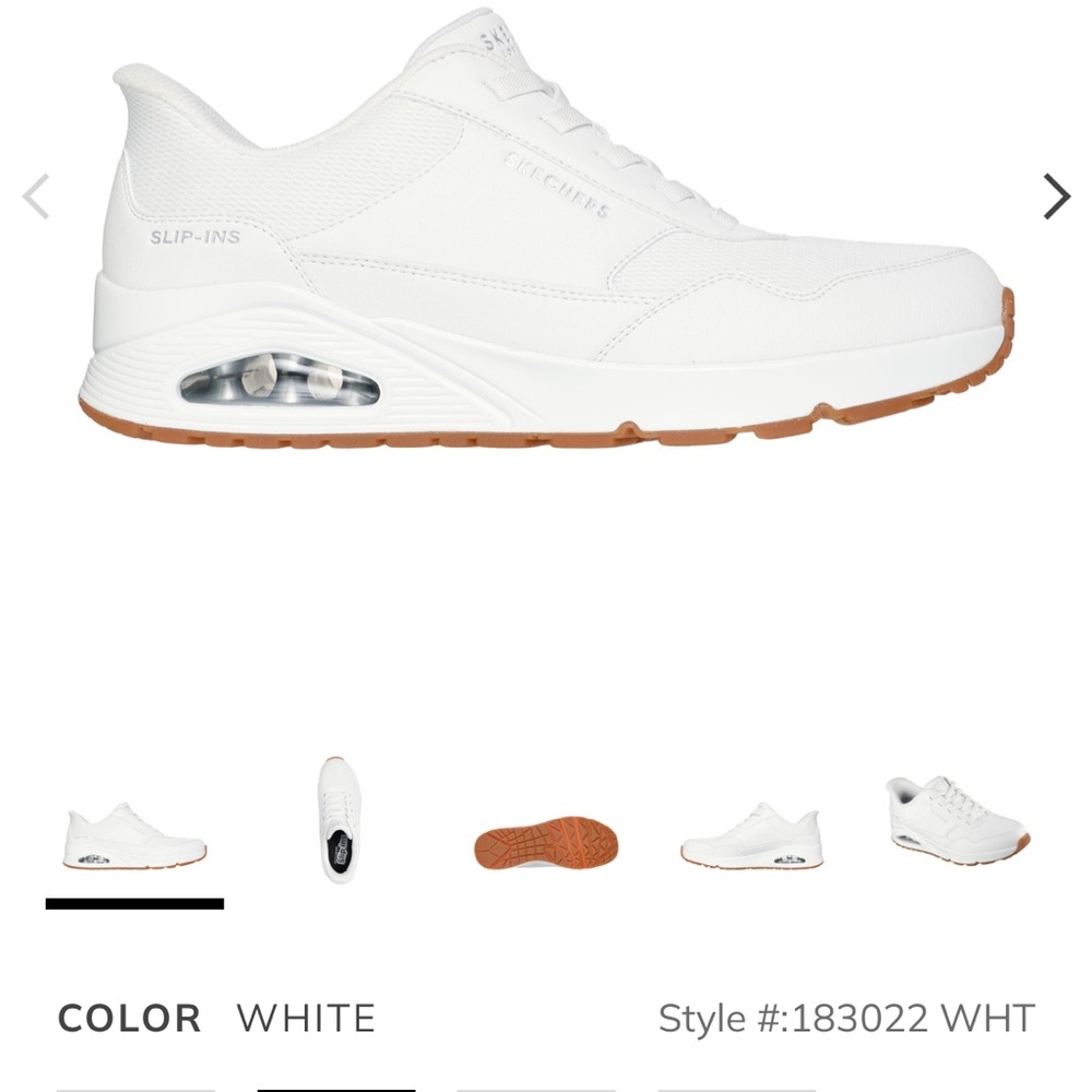 Skechers White Slip-Ins Sneakers